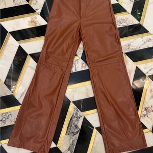 SheIN faux leather pants petite